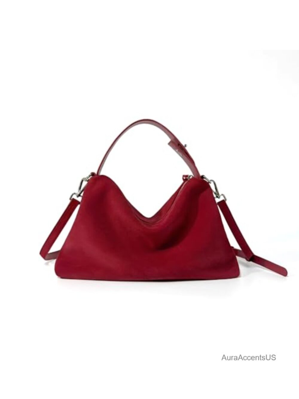 Suede Leather Tote Bag Crossbody Adjustable Strap Hobo Satchel Purse